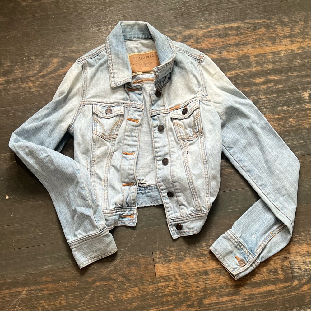 Hollister denim crop jacket